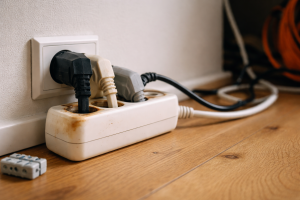 Varm stikprop og lugt af brændt plast? Så stopper du i tide