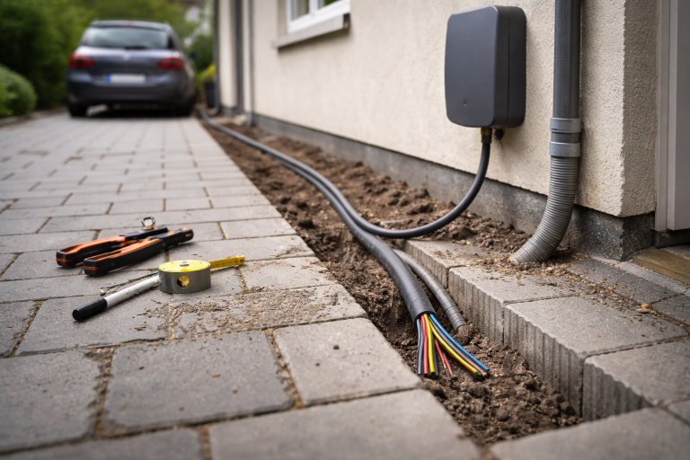 Kabel til ladeboks: Sådan vælger du rigtigt (dimensionering, længde, spændingsfald og regler)